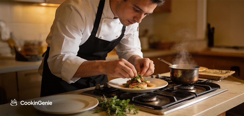 A private chef preparing a nutritious meal to support a healthy lifestyle