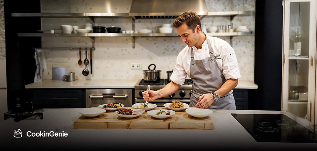 Chef Plating California Dishes