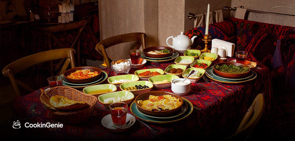 Healthy Indian meal spread prepared by a CookinGenie chef