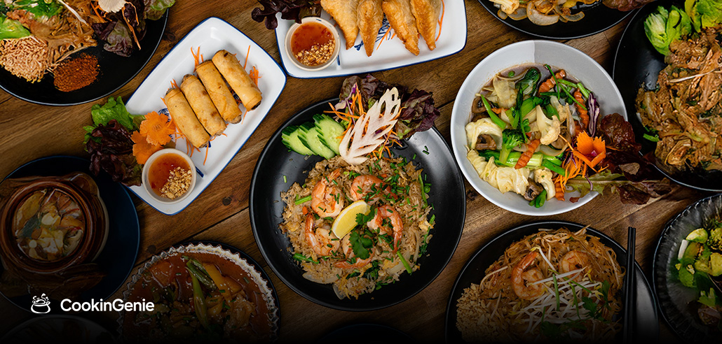 Assorted gourmet dishes prepared by a private chef