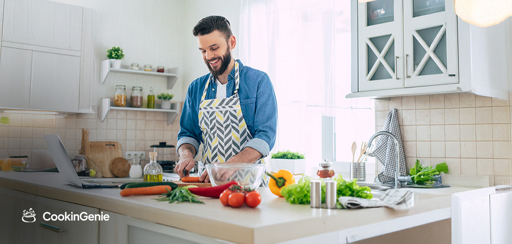 Pantry chef cooking at home with CookinGenie