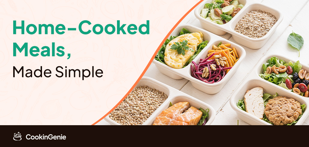 Home cooked meals for seniors in portioned containers