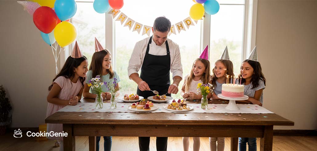 Private chef at 10th girl birthday party